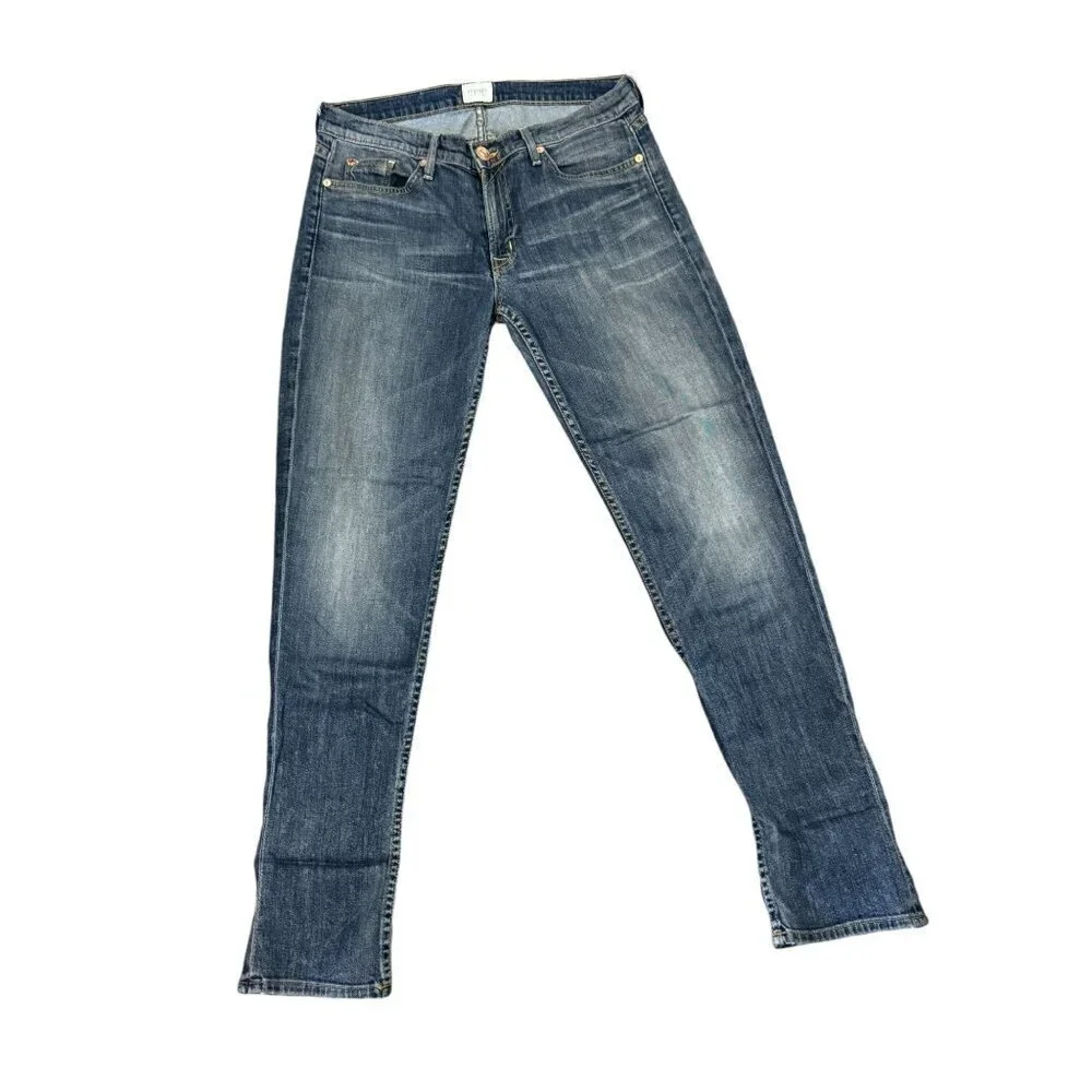 Hudson Blue Denim Skinny Jeans Women’s Mid Rise Size 30 x 30 Made in USA - Picture 2 of 16